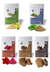 Yogis Gift Amla powder 100g pack for scalp nourishment and shine.