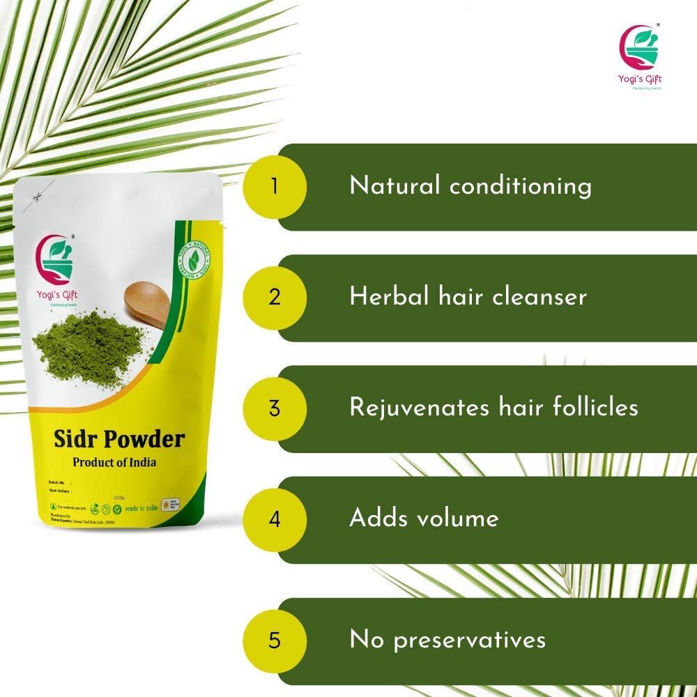 Applying Sidr Leaf Powder to hair for gentle cleansing and conditioning