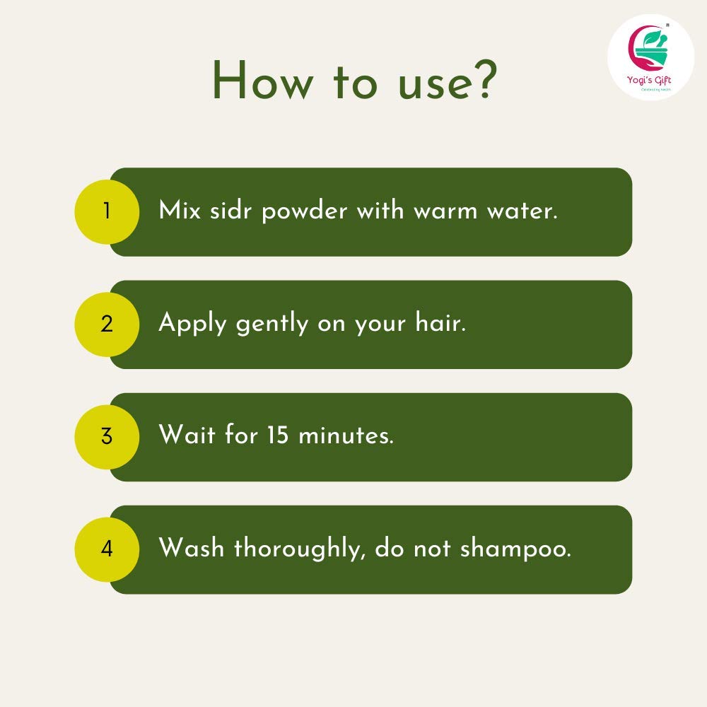 Sidr Leaf Powder wash results showing light conditioning effect on hair