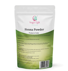 Yogi's Gift triple sifted henna powder ready for smooth at-home application.