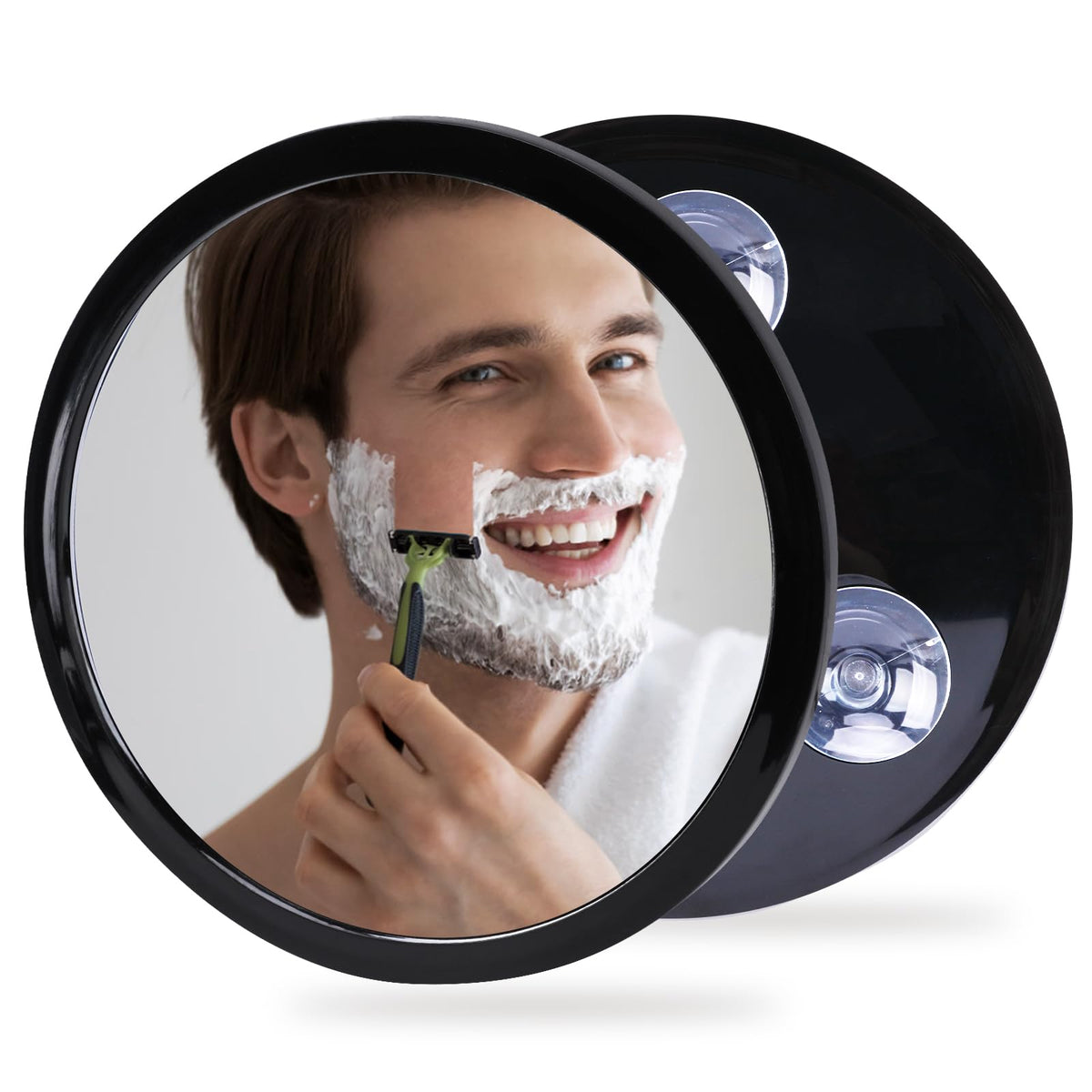 YoHumk espejo de ducha antivaho para afeitado y maquillaje claro