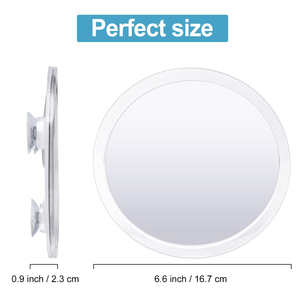 YoHumk fogless shower mirror mounted on tile demonstrates stable placement during quick showers.
