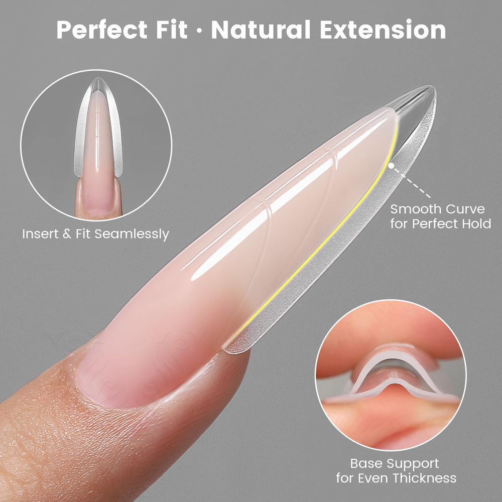 YOKE FELLOW almond round nail forms collection ready for quick extensions