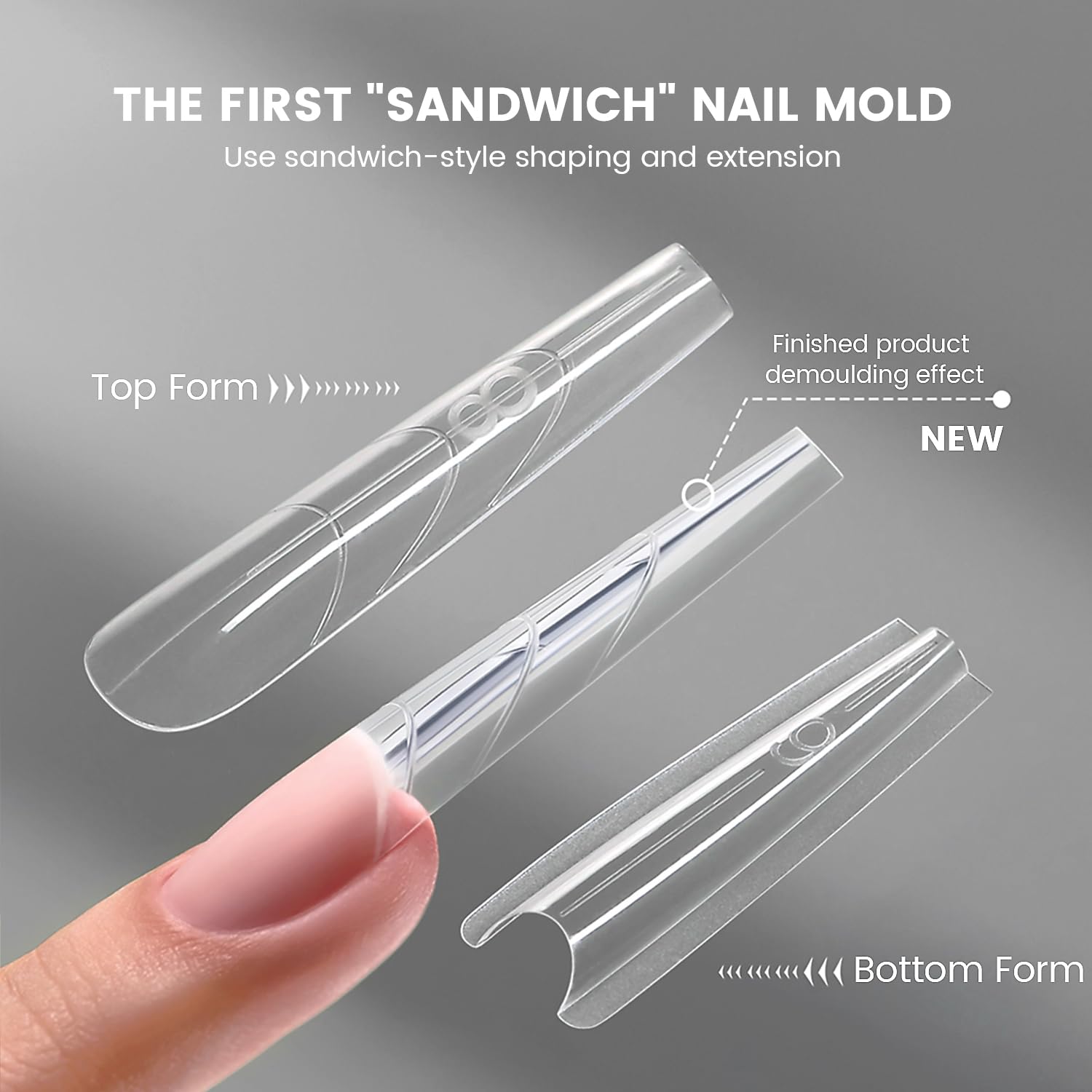 YOKE FELLOW sandwich nails dual forms 15-size spread for precise coffin shapes