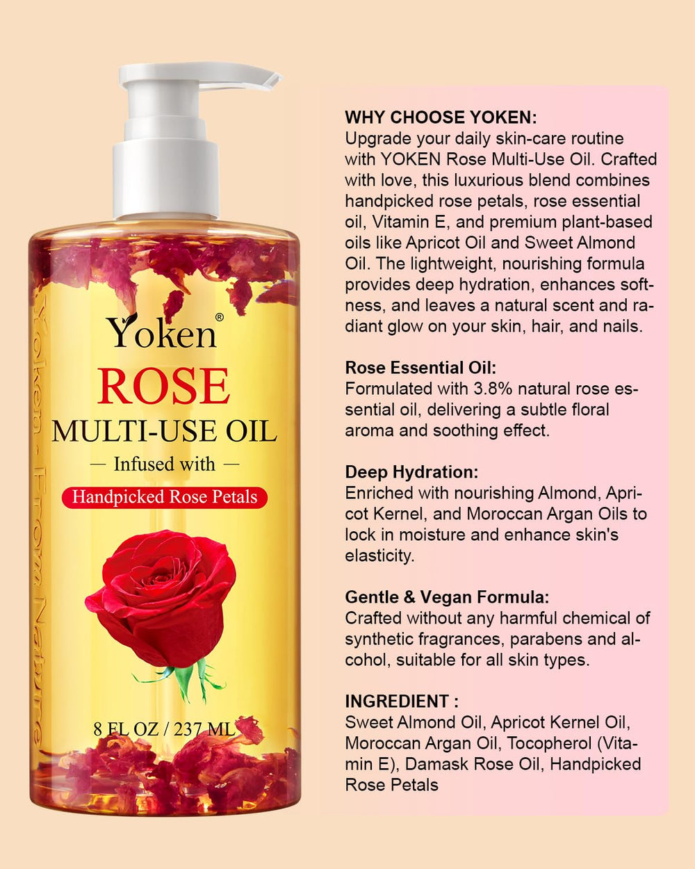 Yoken cruelty-free sourcing badge signals ethical, plant-based care
