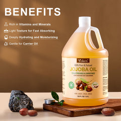 Yoken jojoba oil single-ingredient carrier oil for gentle skin and hair care.