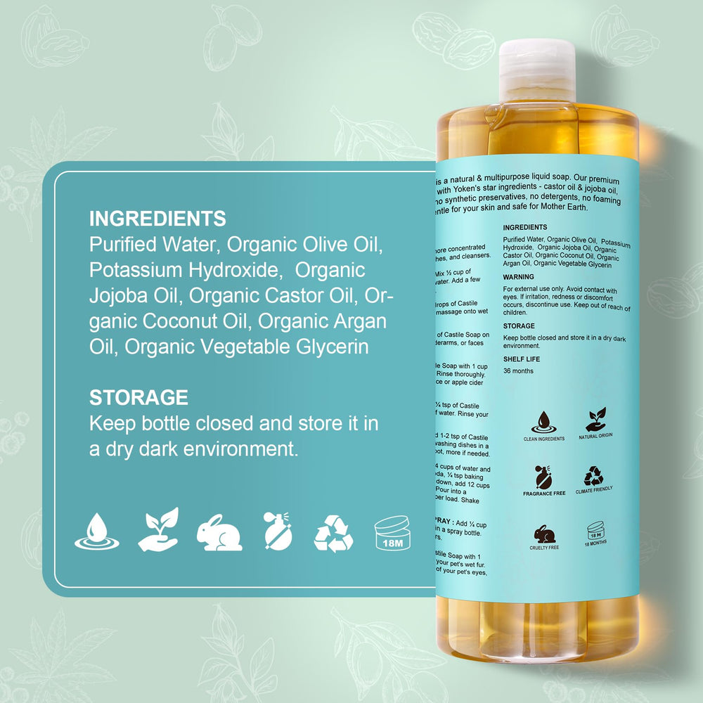 Yoken no palm oil claim badge on label close-up