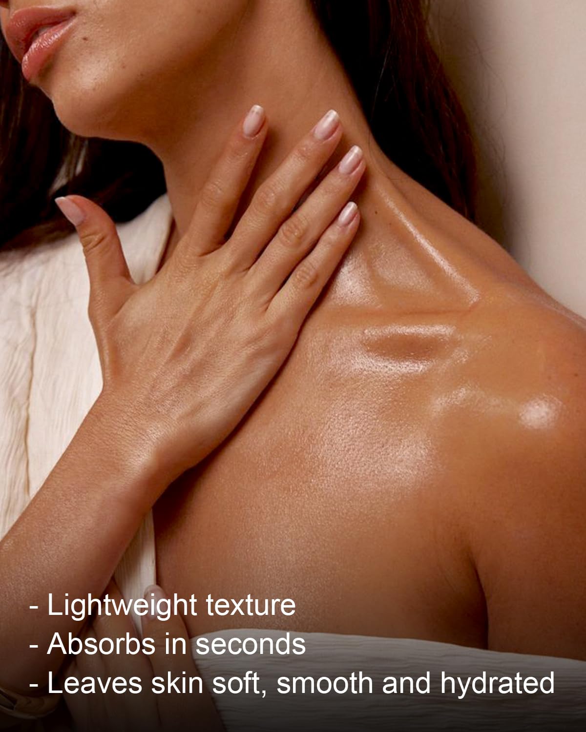 Yoken Rosehip Oil applied to hair ends for softness and manageability
