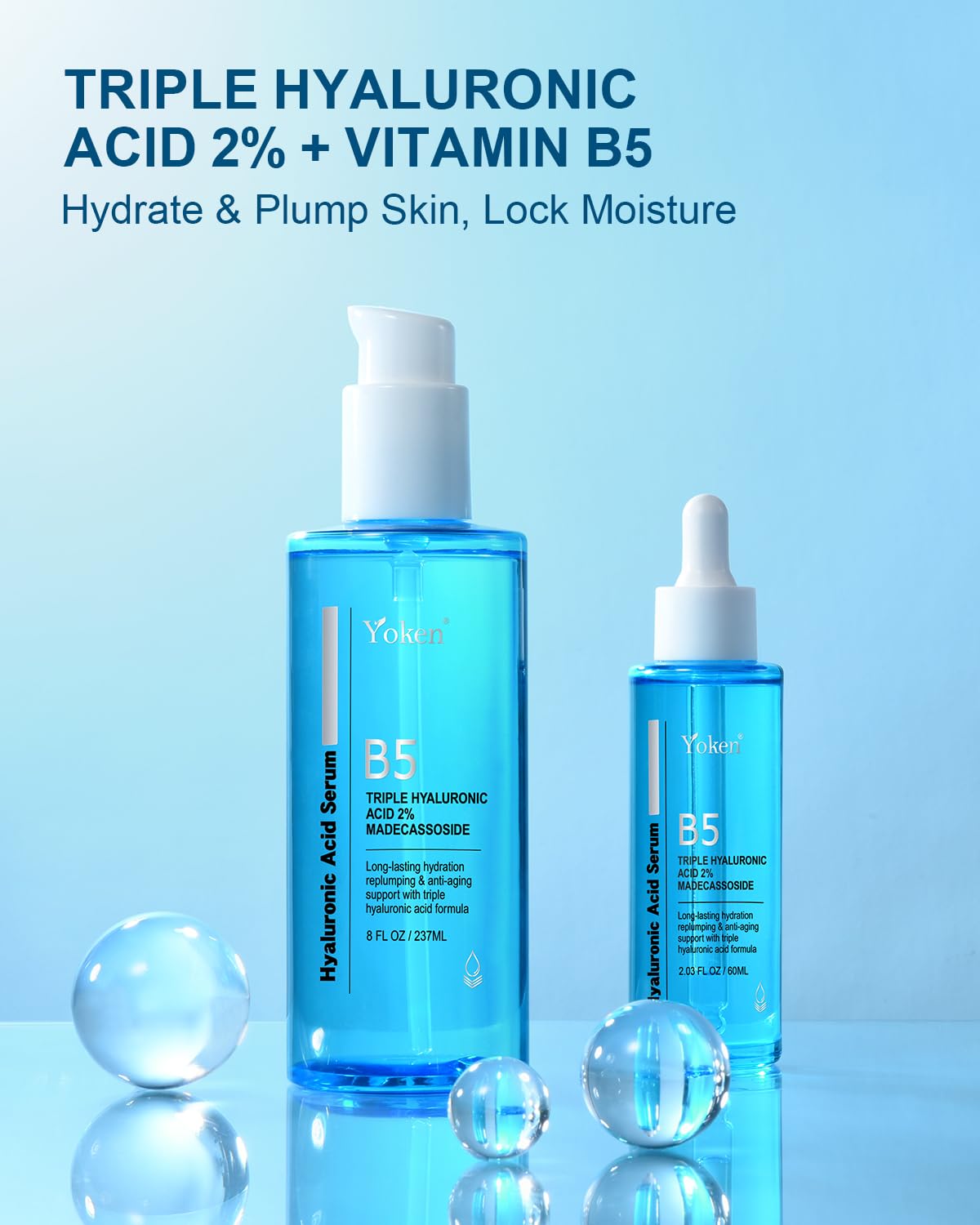 Yoken hyaluronic serum dropper closeup shows soothing non-greasy finish