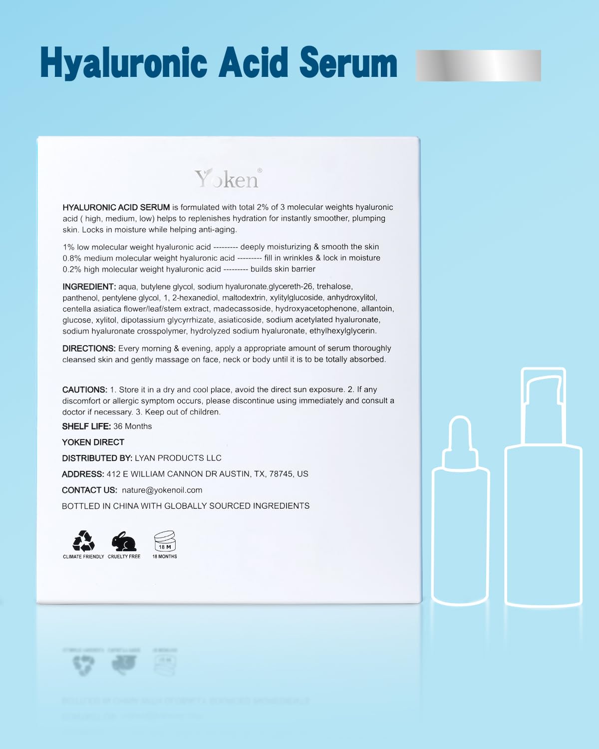 Yoken travel-sized bulk bottles suitable for on-the-go routines
