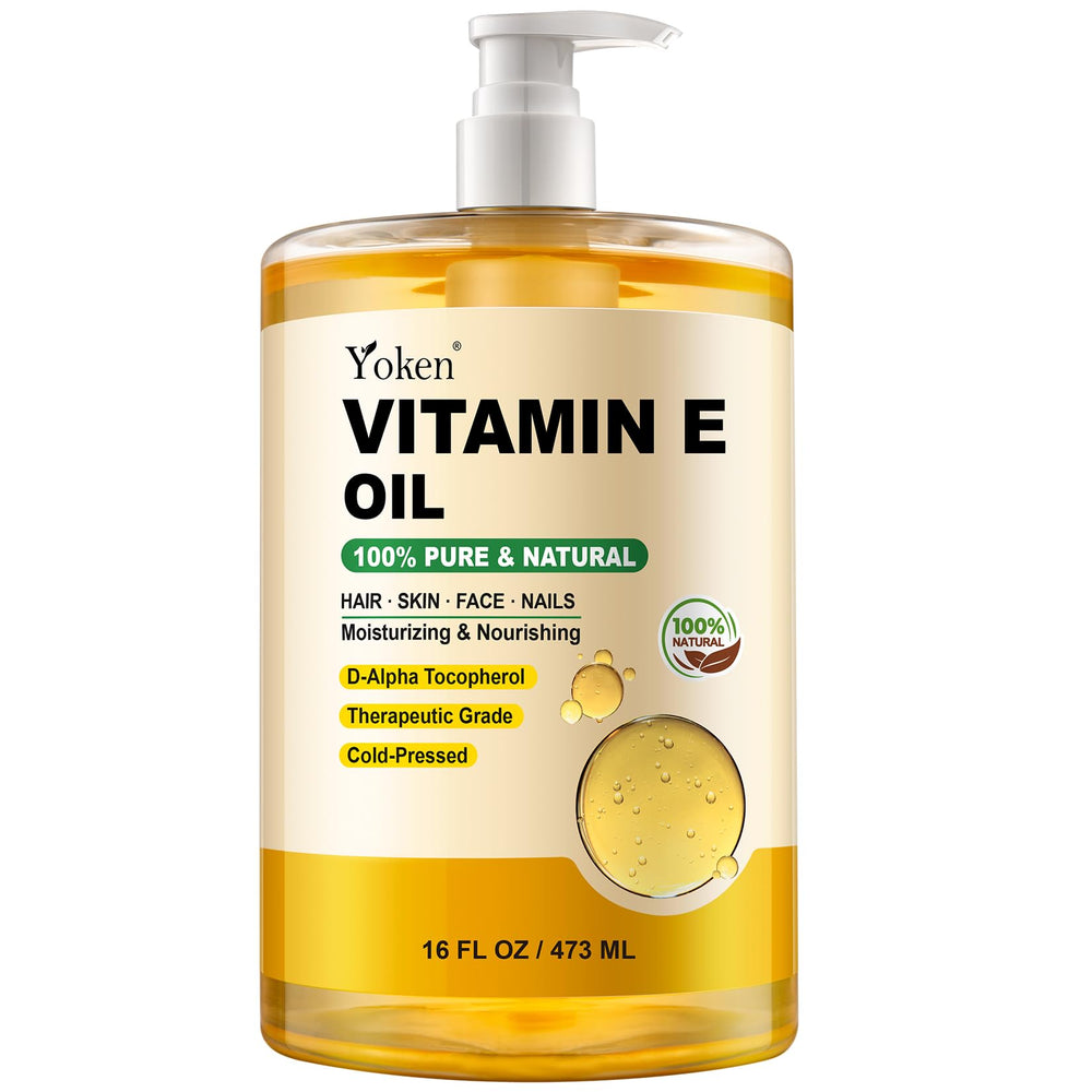 Yoken Vitamin E Oil 16oz bulk bottle ready for DIY skincare hydration