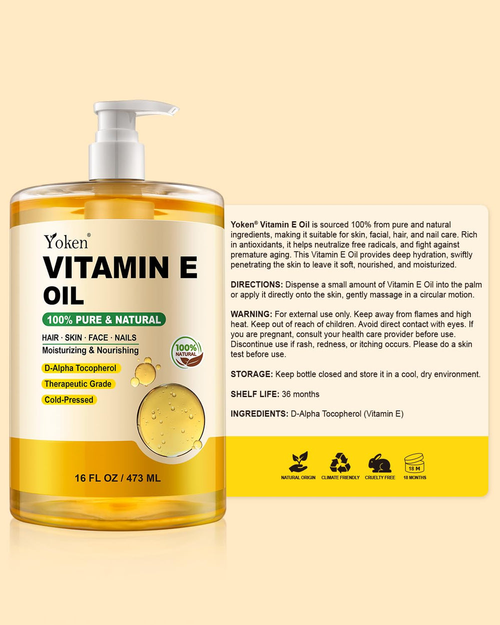 Yoken Vitamin E Oil massage-oil scene highlights soothing body rituals
