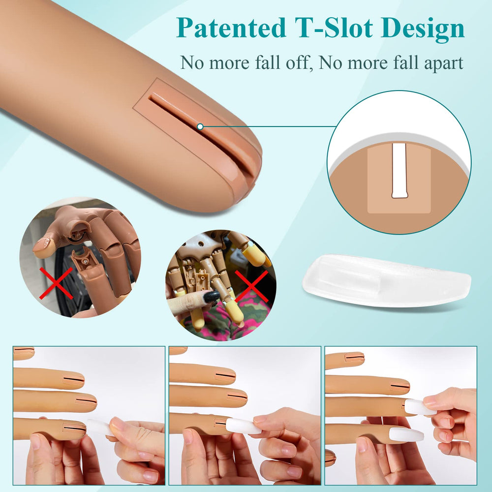 Yokilly silicone practice hand close-up highlighting soft feel for painless practice.