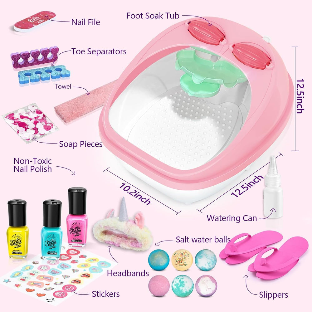 Yoloflix foot spa tub with light effects for kid-friendly spa ambiance.