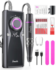Yomanta electric nail drill at 45k rpm for fast shaping and smoothing nails.