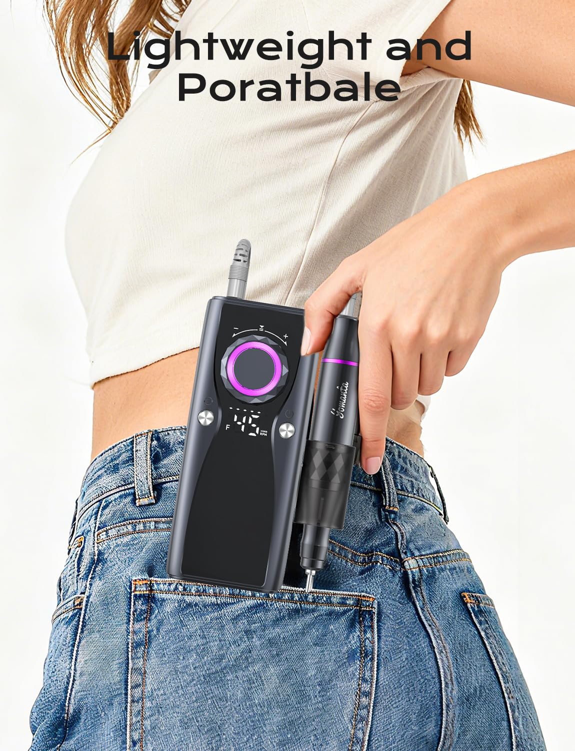 Yomanta device operates with low vibration and quiet performance for smoother manicures.