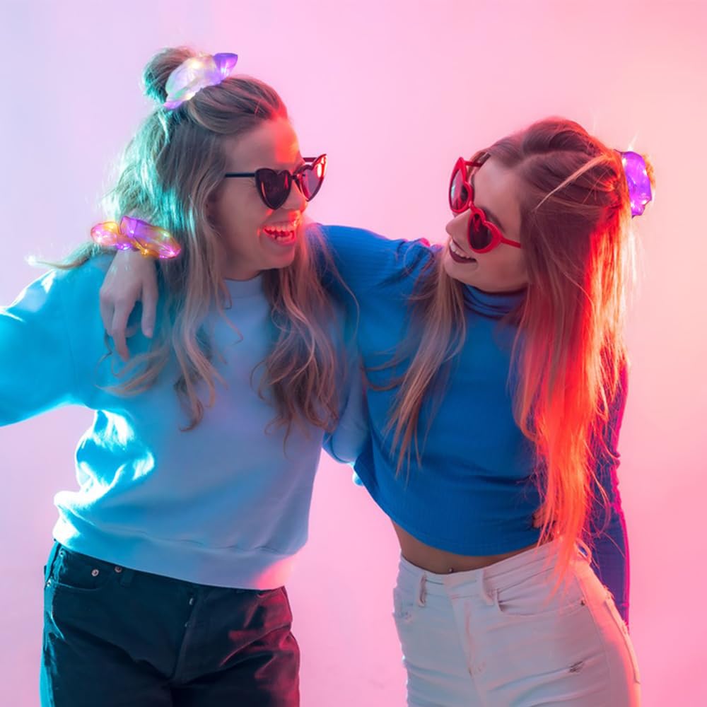 Yomwig LED scrunchies glow-in-dark style stands out in dim venues