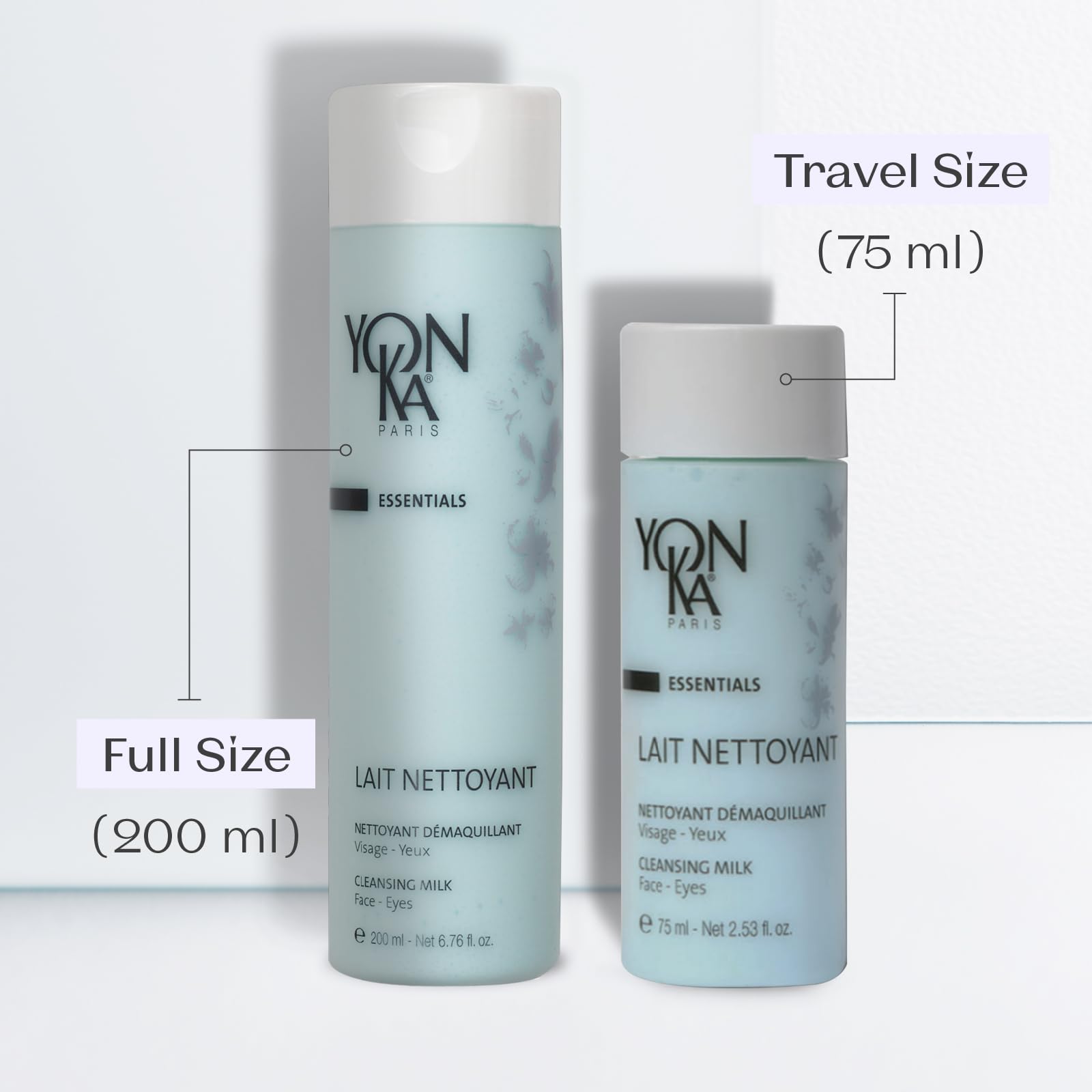 Yon-Ka Lait Nettoyant gentle for eyes and lips, removed with a damp cotton pad.