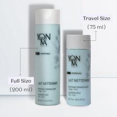 Yon-Ka Lait Nettoyant gentle for eyes and lips, removed with a damp cotton pad.