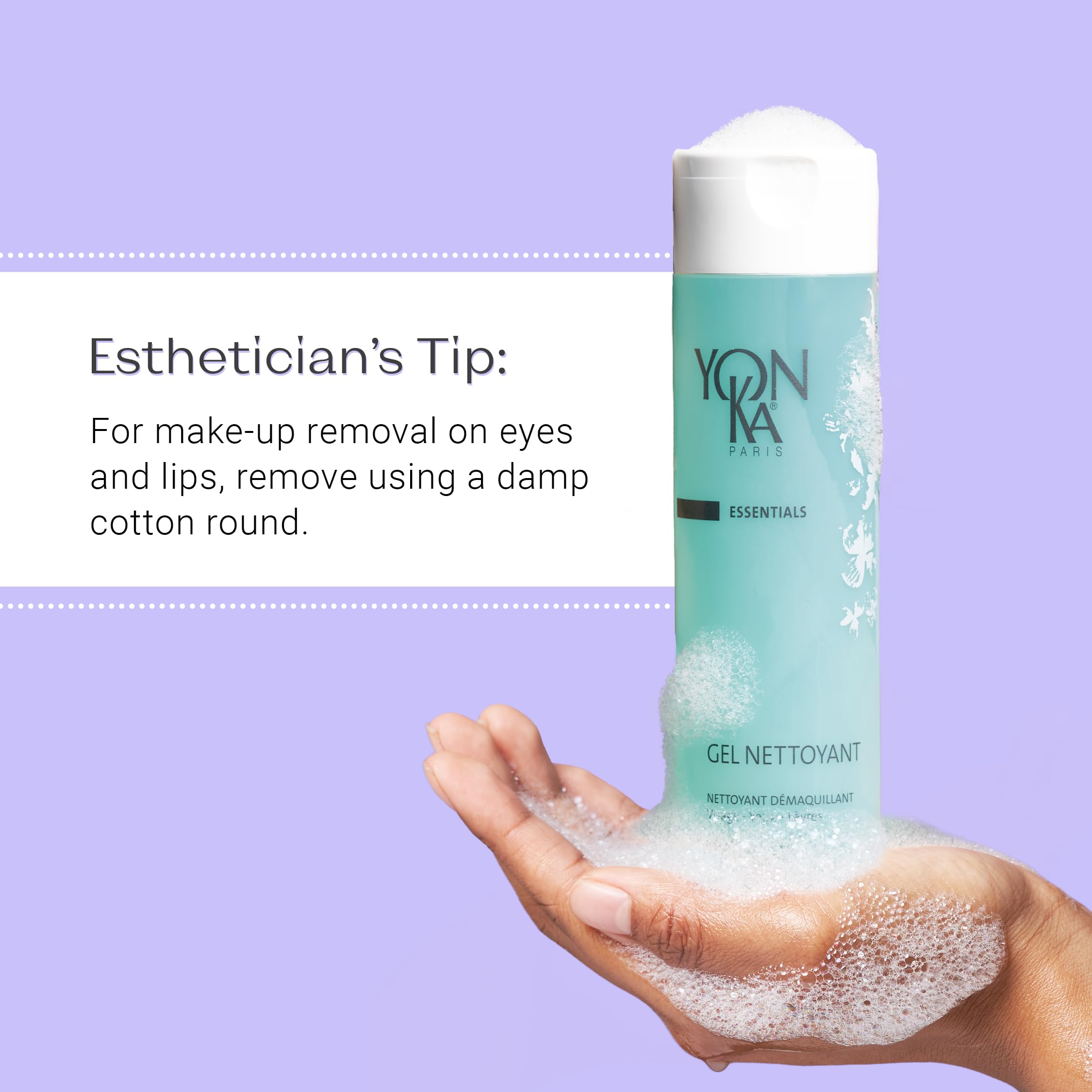 Daily Yon-Ka skincare routine featuring Gel Cleanser on vanity.
