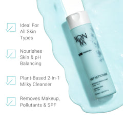 Yonka Lait Nettoyant apply-morning-evening demonstrates convenient daily cleansing ritual