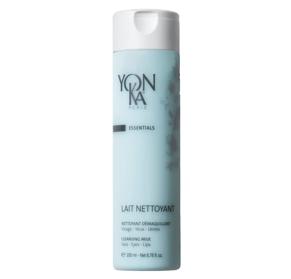 Yonka Lait Nettoyant bottle-pour shows easy makeup removal and gentle cleanse