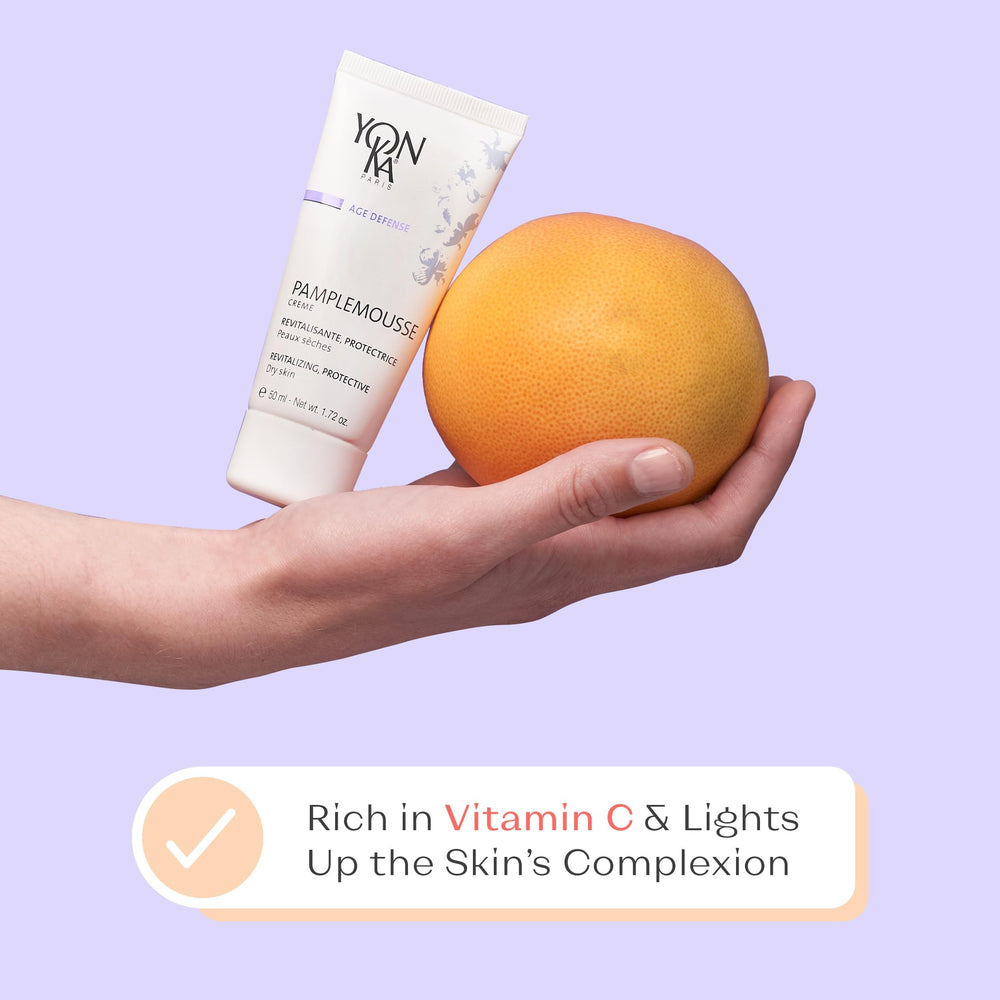 Yon-Ka Pamplemousse PS jar application demonstrates soothing daily use for an energized complexion.