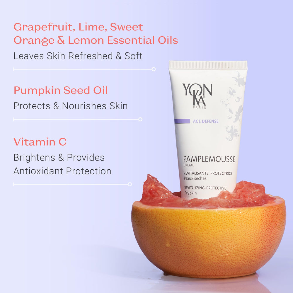 Yon-Ka Pamplemousse PS Quintessence blend highlights botanicals for pore refinement and balance.
