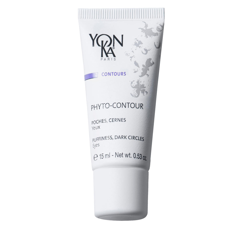 Yonka Phyto-Contour eye cream bottle with rosemary promotes refreshed eye contours.