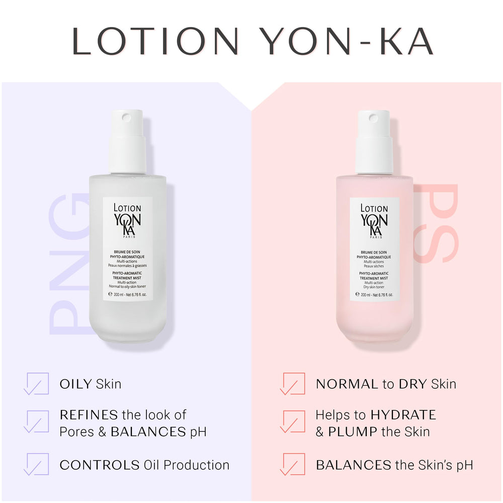 Yon-Ka PNG Lotion Toner packaging on shelf illustrates premium skincare presentation.