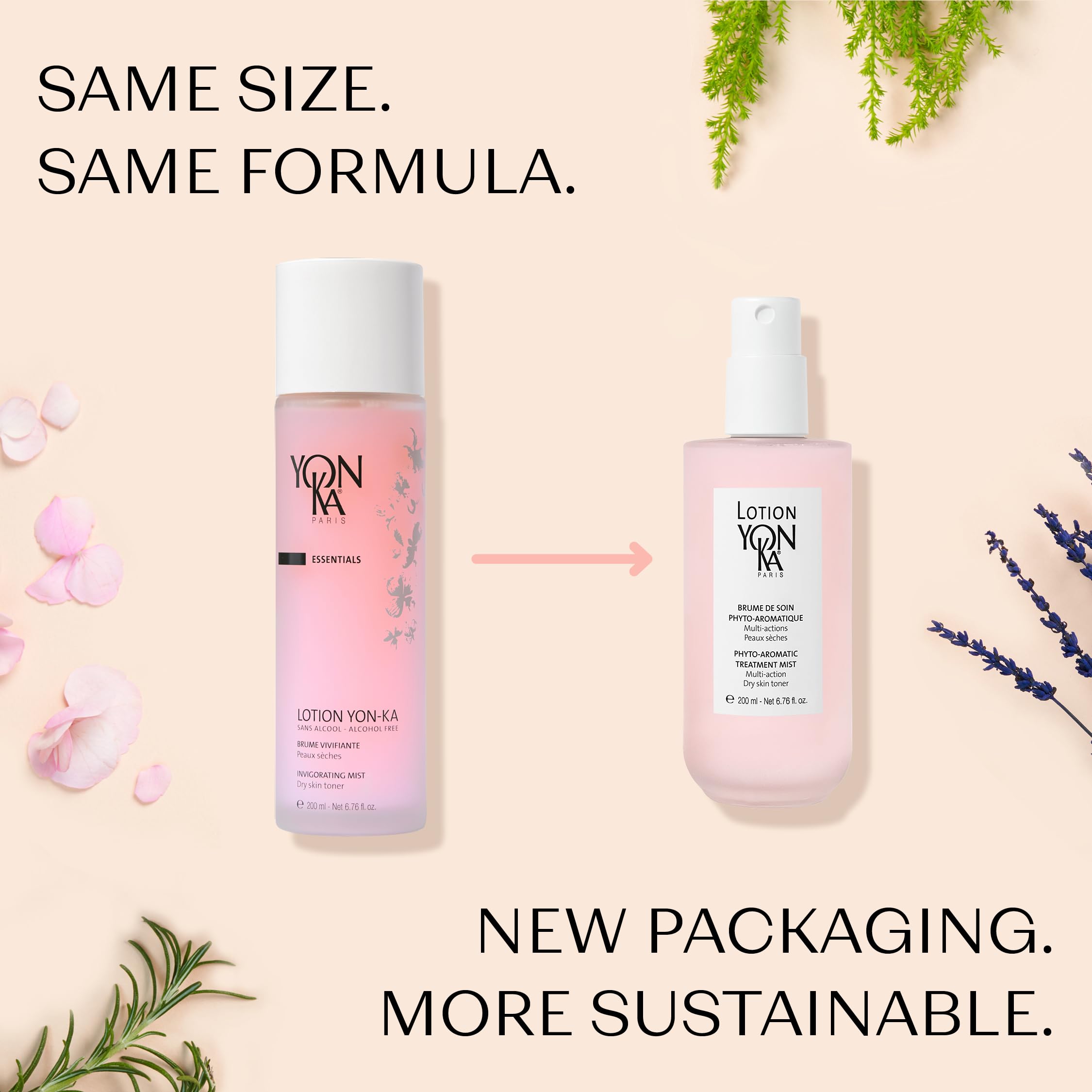 Yon-Ka PS Lotion Toner Mist spray action demonstrates refreshing application and quick skin boost.