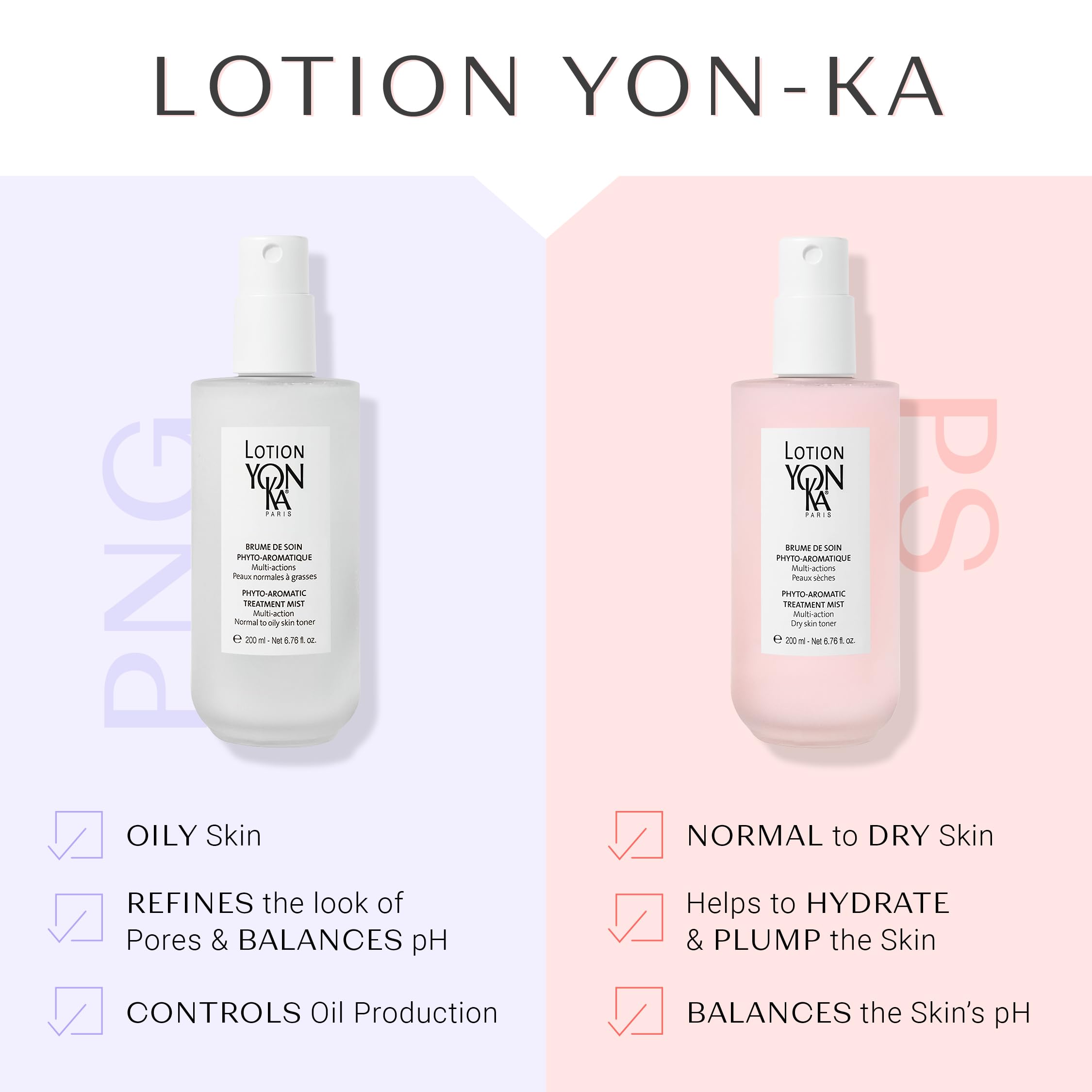 Yon-Ka PS toner used during daily routine for sensitive skin support.