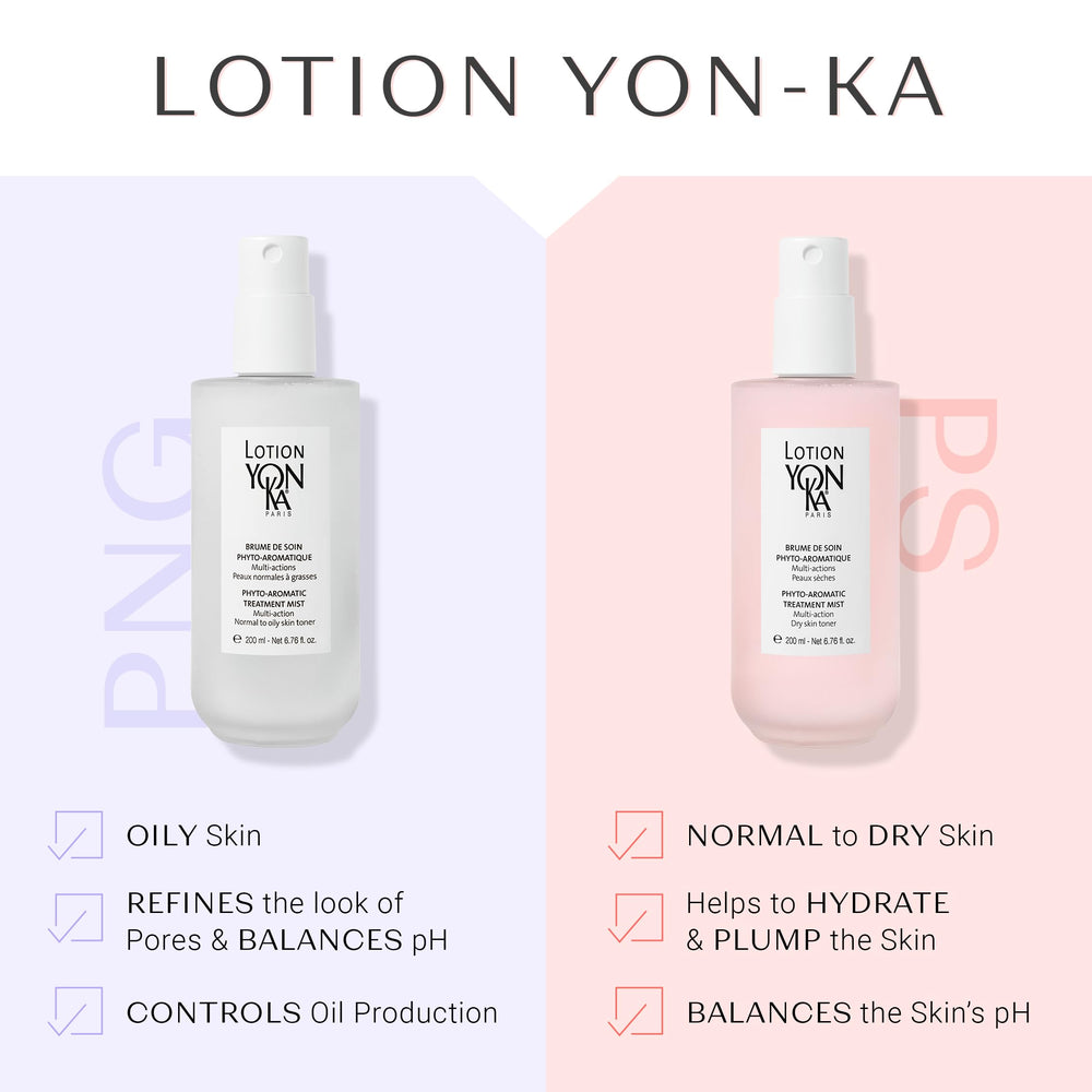 Yon-Ka PS toner used during daily routine for sensitive skin support.