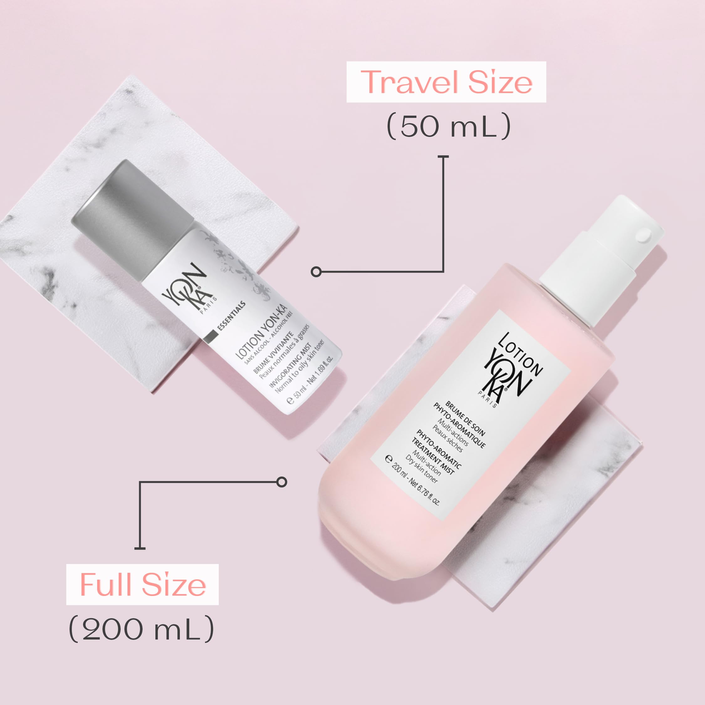 Yon-Ka PS toner bottle with mist spray for refreshing daytime boost.