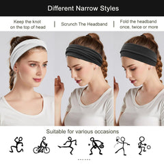 YONUF gray wide headband folded for versatile styles and secure hair control.