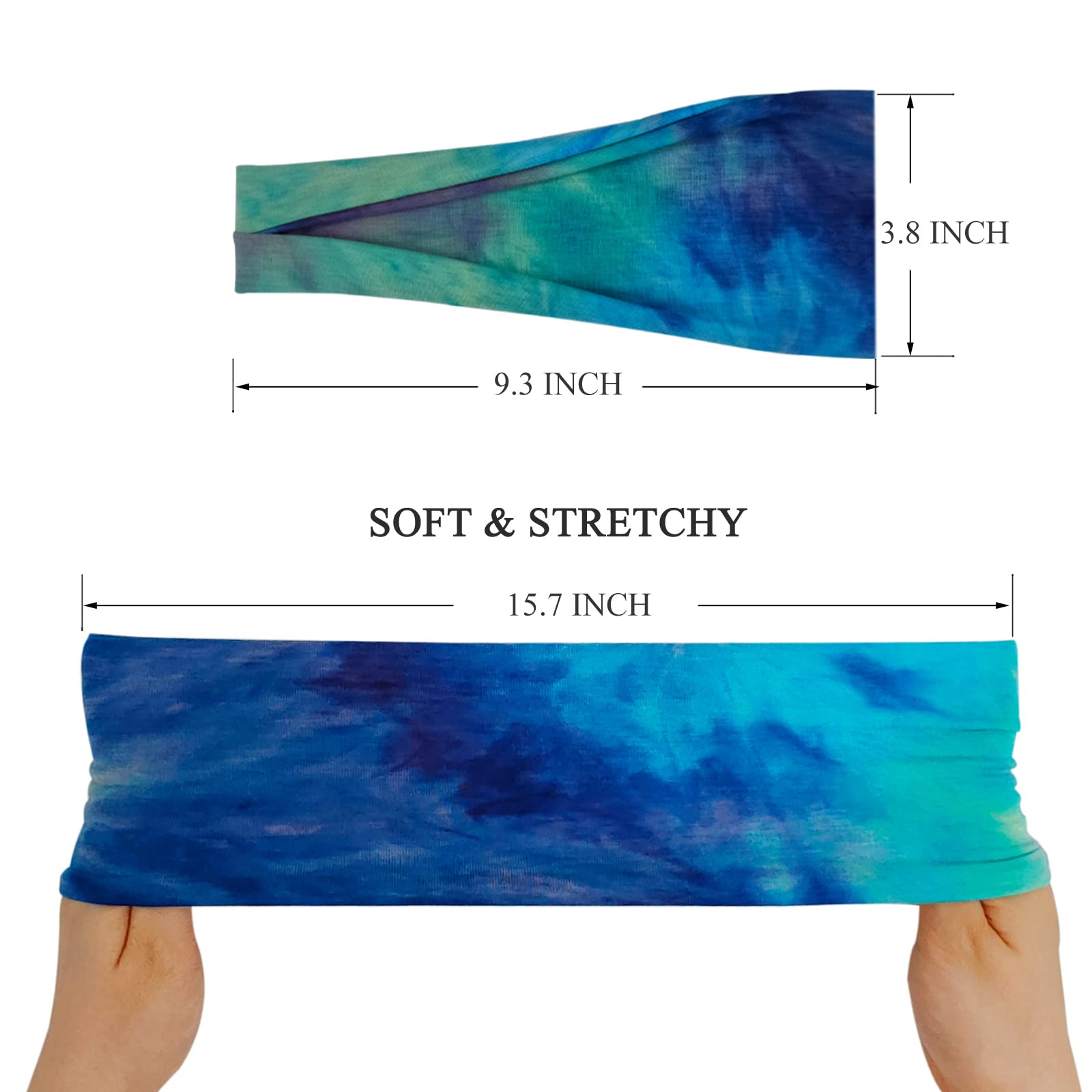 YONUF headbands care guide highlights easy machine-wash maintenance.