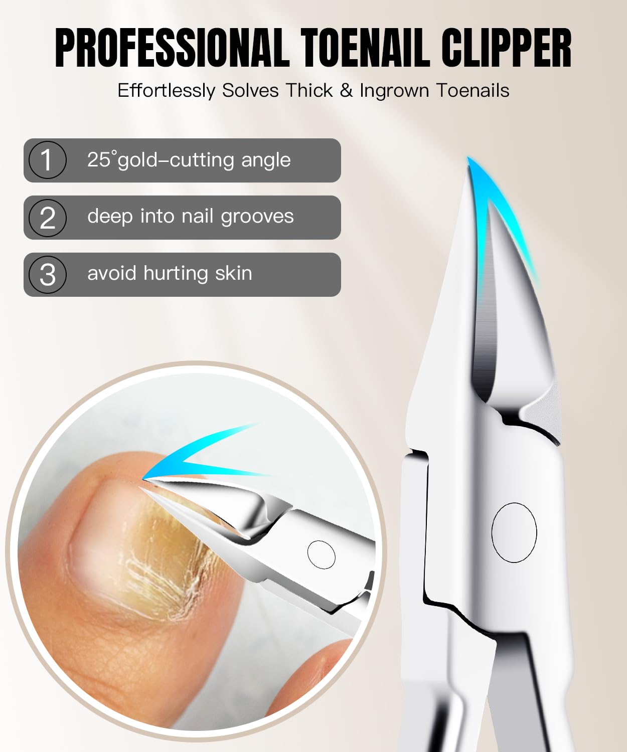 YOOGLOW carbon steel nail clippers offering durability and rust resistance