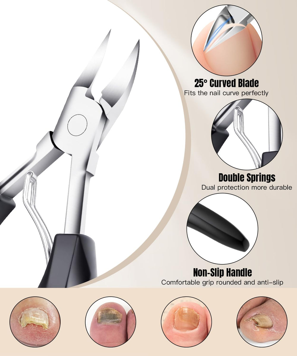 YOOGLOW ingrown toenail tools in case for portable home pedicure