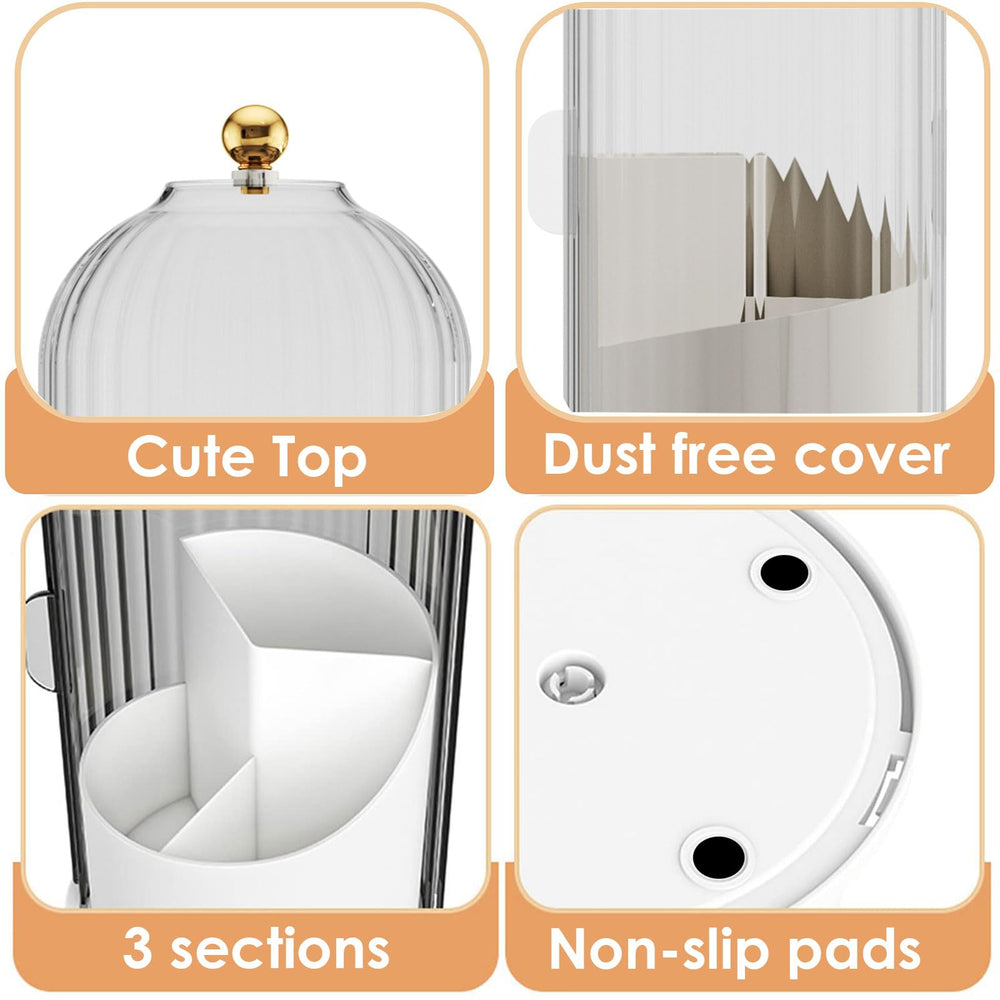 YOOLENS slim, space-saving holder fits compact counters and vanity spaces.