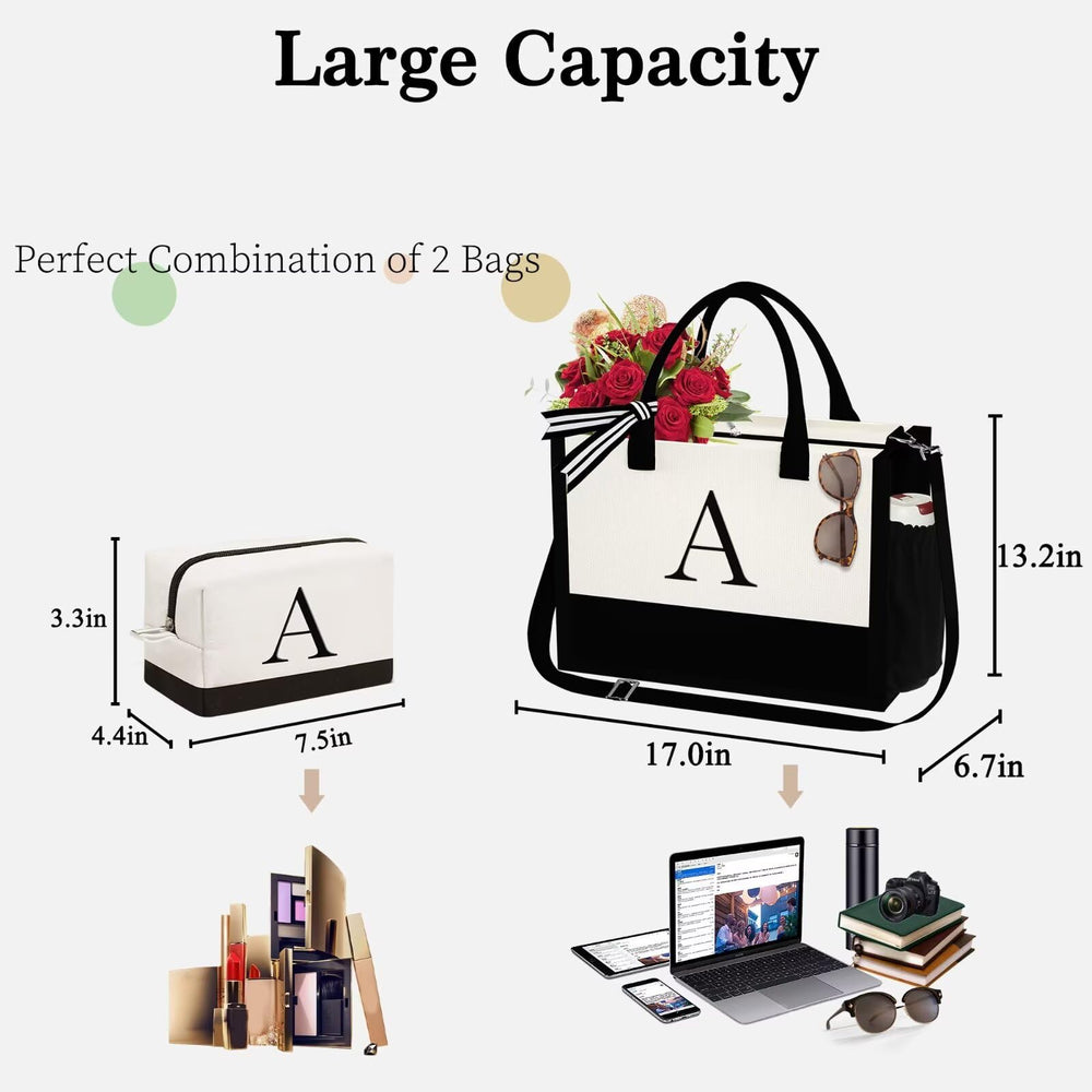 YOOLIFE canvas tote D interior pocket for organizing items
