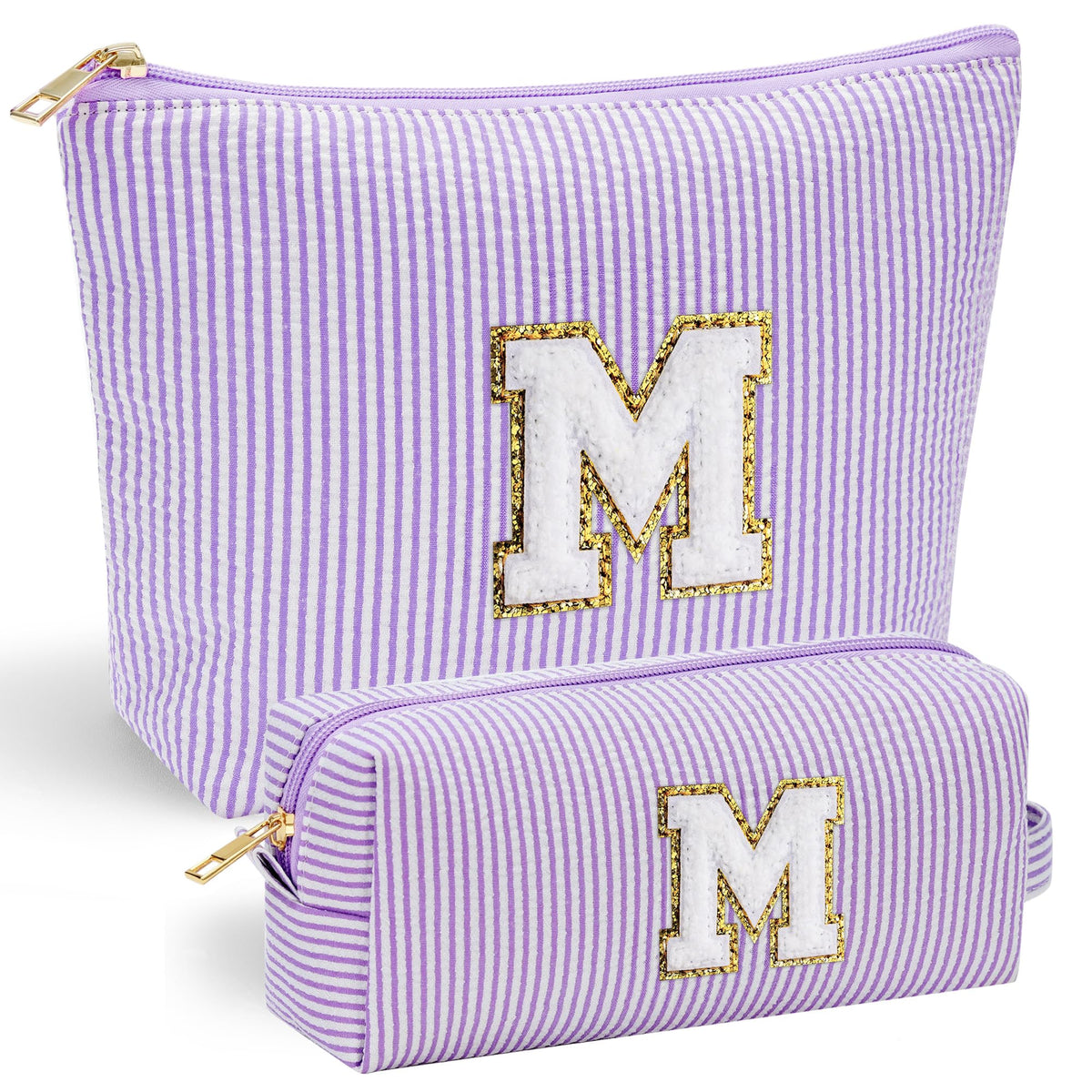 YOOLIFE chenille initial front closeup shows durable stitched letter design