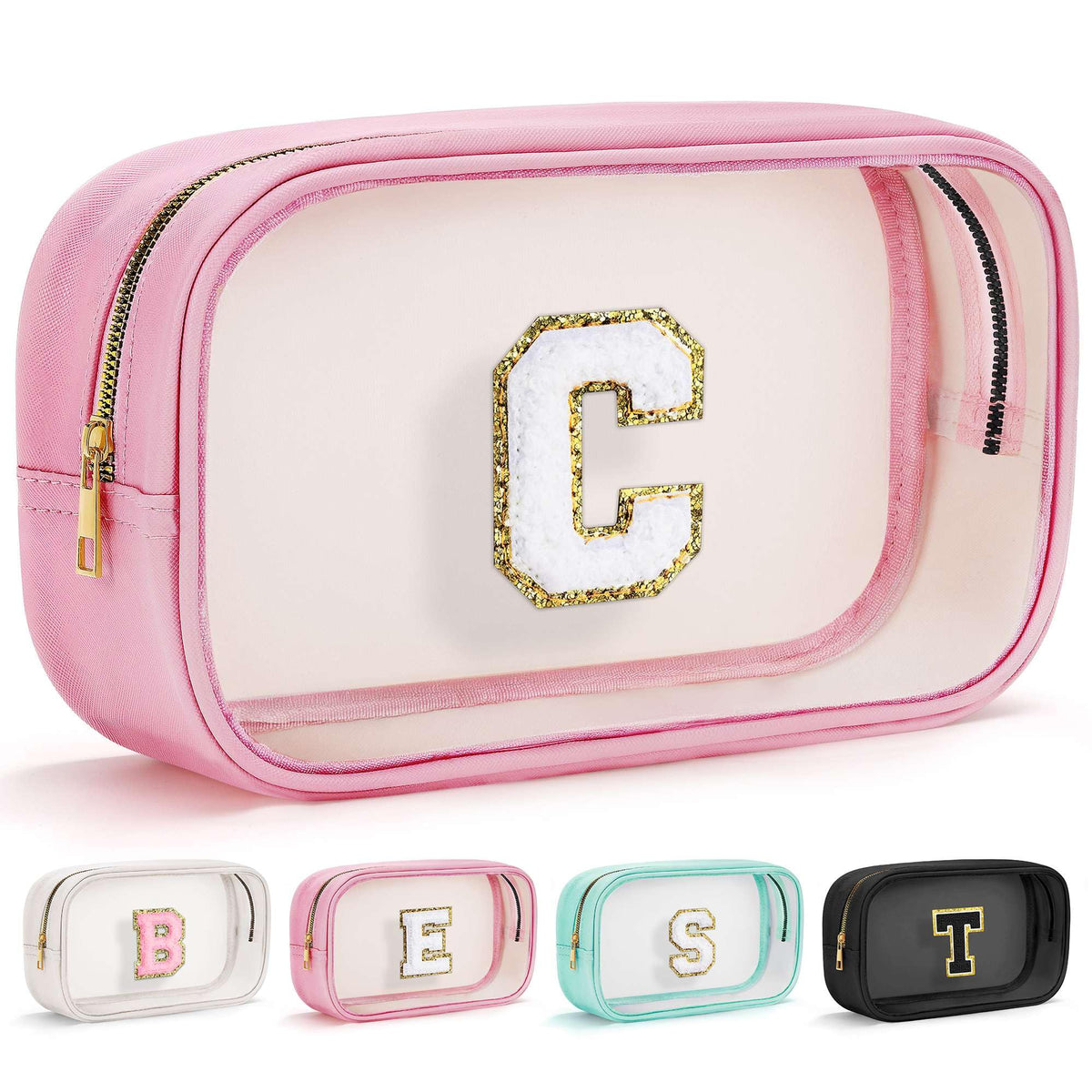 YOOLIFE clear makeup bag shows items at a glance for easy organization.
