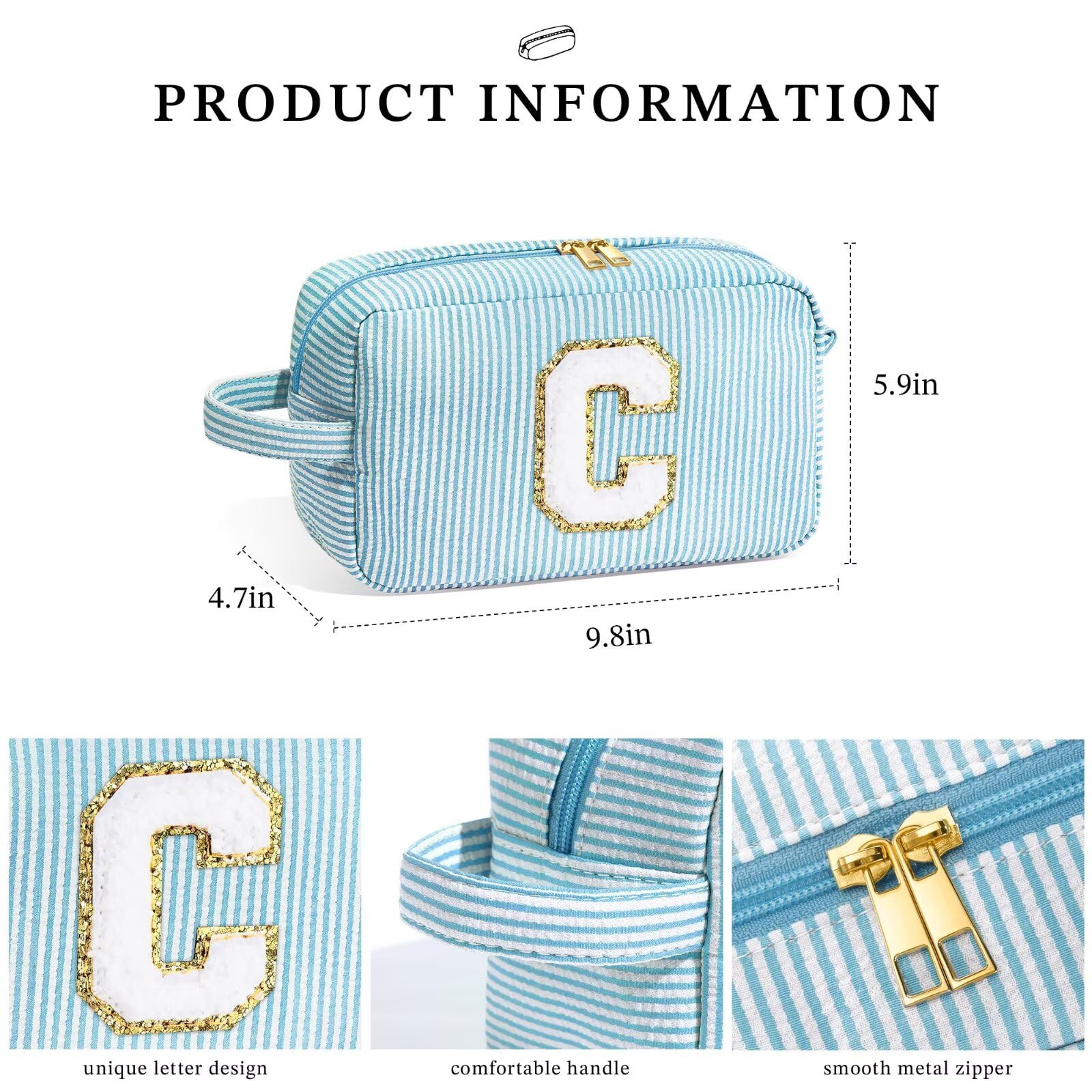YOOLIFE makeup bag in pink, blue, purple, black, and green for personal style