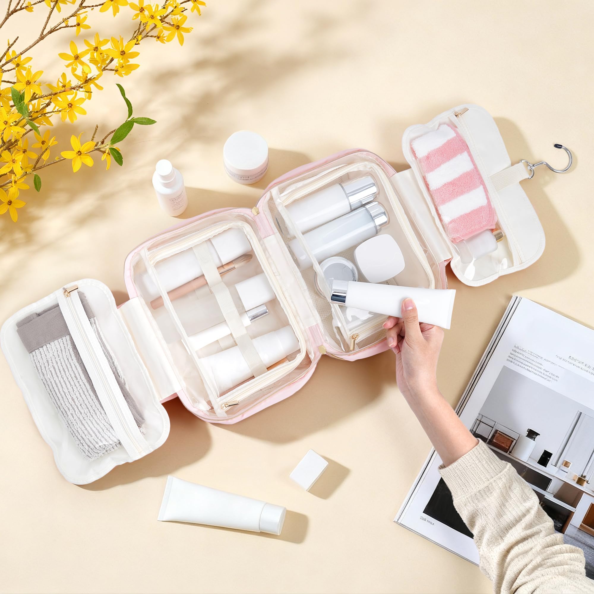 YOOLIFE organized cosmetics and toiletries with easy-access compartments