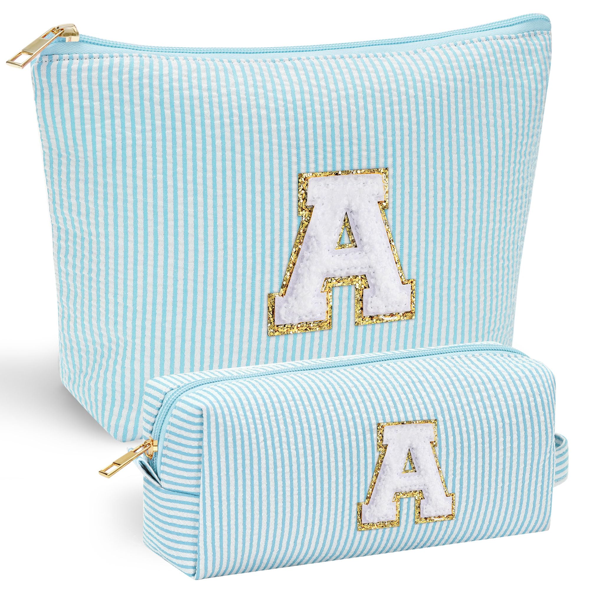 YOOLIFE cute makeup bag front chenille initial design for personalized style