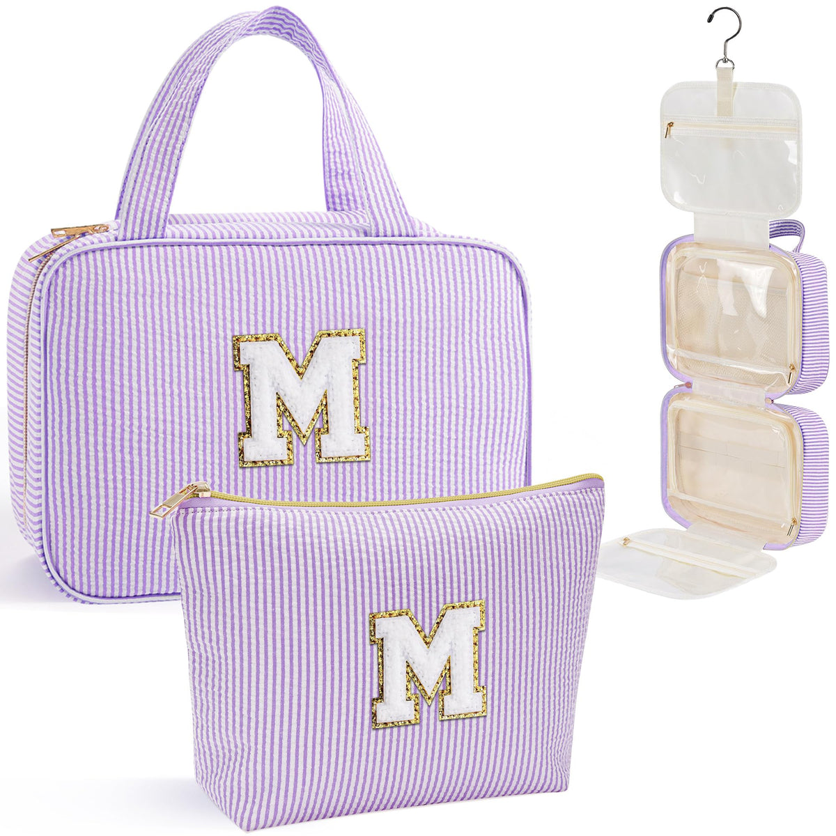 YOOLIFE hanging toiletry bag with 360° hook for easy travel access.