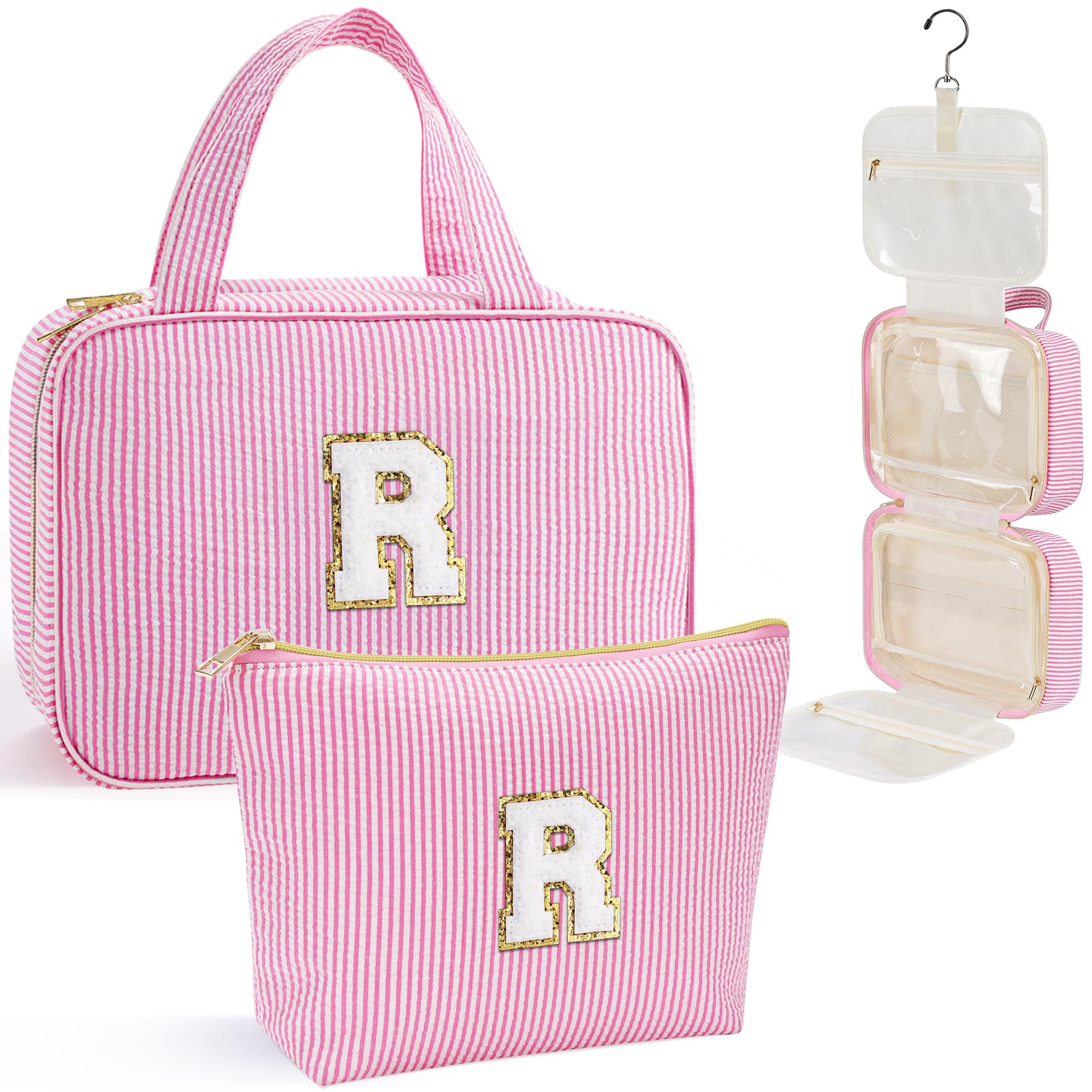 YOOLIFE hanging toiletry bag open compartments for quick access during travel.