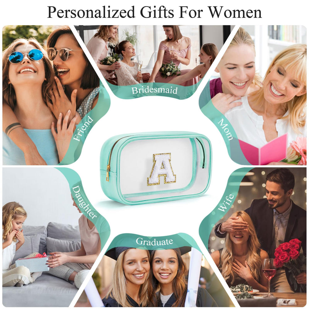 YOOLIFE Initial makeup bag blue adds stylish travel companion