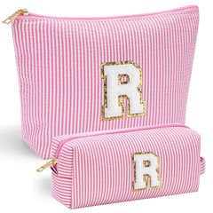 YOOLIFE Initial Makeup Bag front view for stylish organization on the go