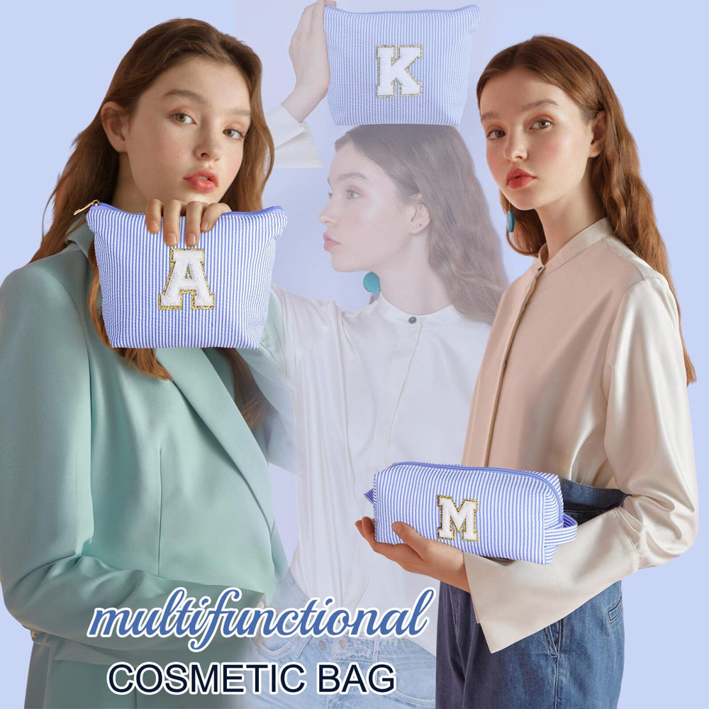 YOOLIFE initial makeup bag compact size great for travel and small items.
